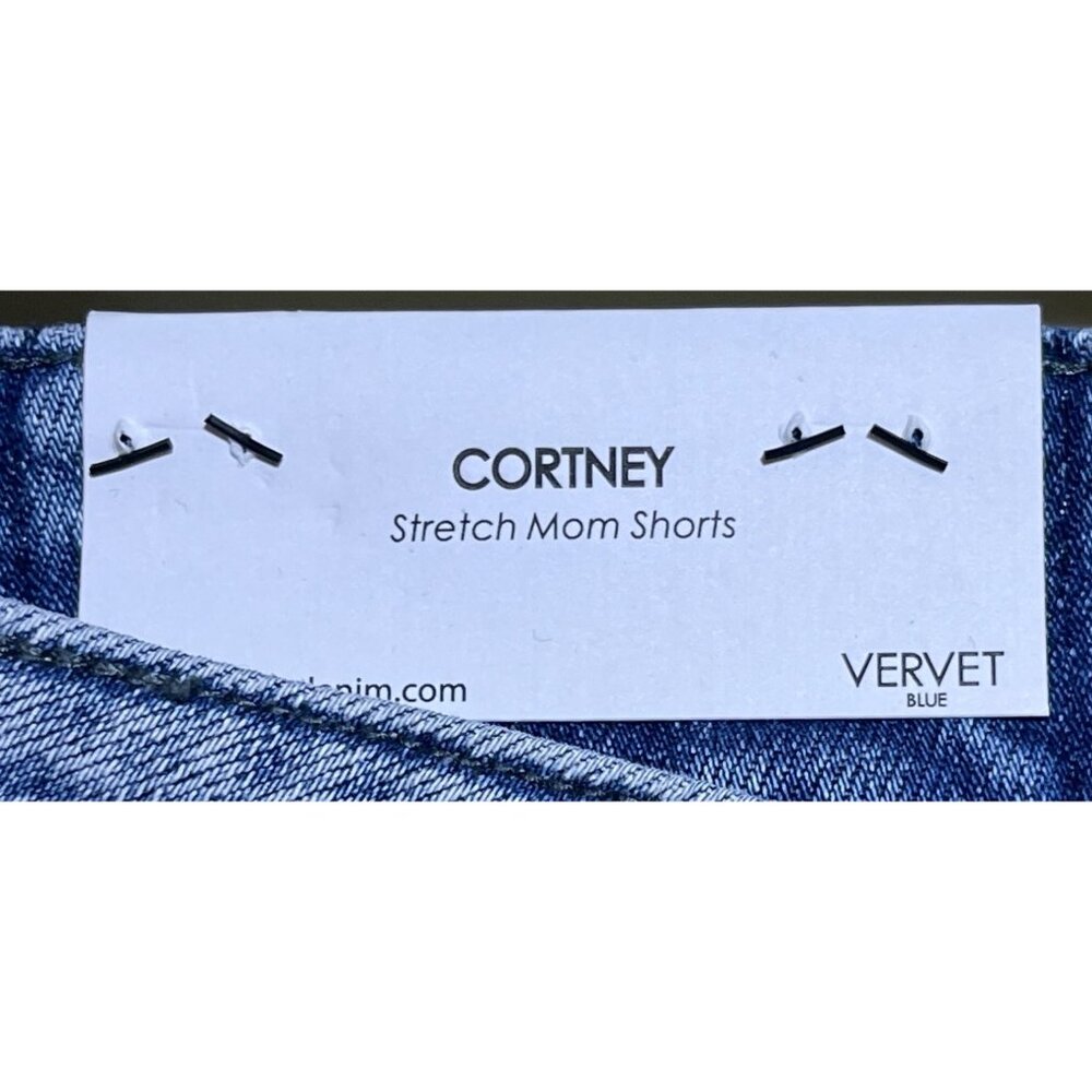 Vervet Blue Womens Size 20W Cortney Stretch Mom Shorts - Picture 7 of 10